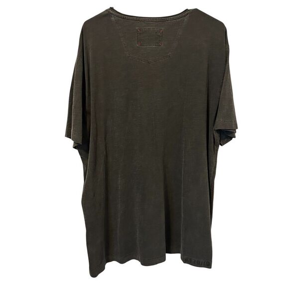 Robert Graham Jeans Shirt Mens 3XL Gray V Neck Pocket Distressed Stitch Cotton - Picture 12 of 12